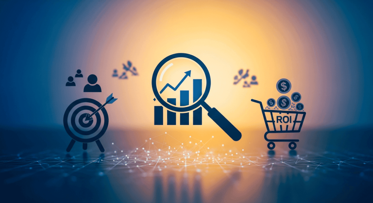 Marketing team analyzing PPC ad performance on digital dashboard