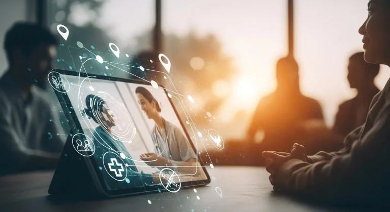 Telehealth digital marketing services illustration