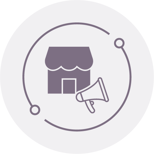 Ecommerce marketing service icon