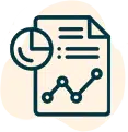 Marketing reporting and analytics dashboard icon
