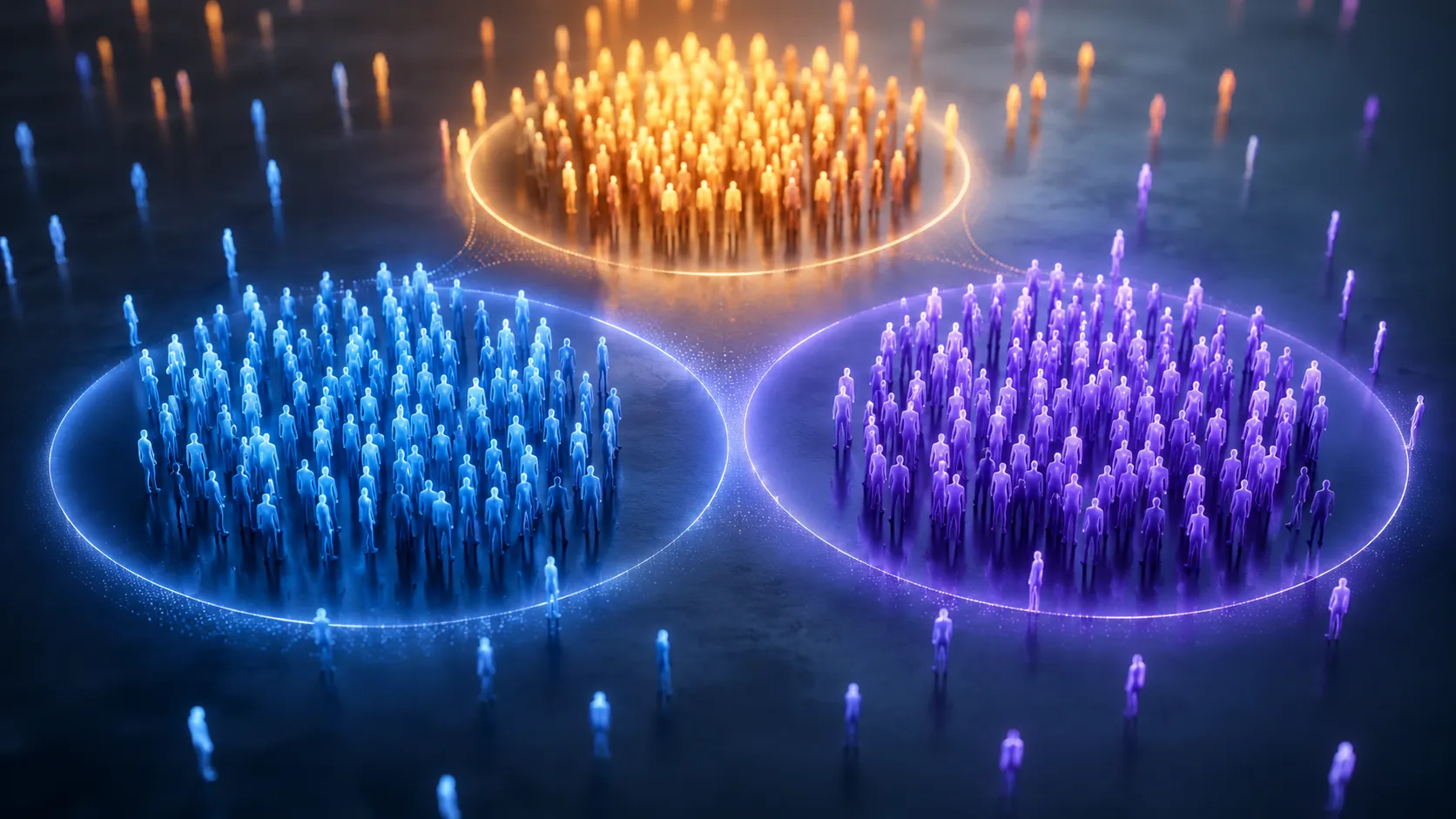 marketing-automation-efficiency-featured Glowing interconnected gears and light paths routing small task tokens automatically above a laptop